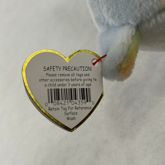 Vtg Ty Beanie Baby Cheery Bear Multicolor Rainbow Pastel Plush DOB Aug 18 2000 - Picture 12 of 15